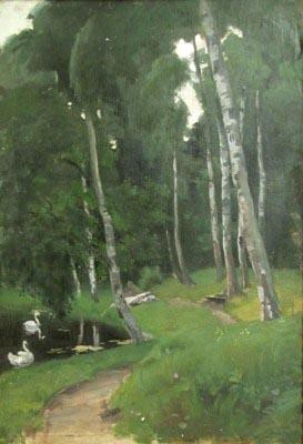 Paul Raud In a park oil painting image